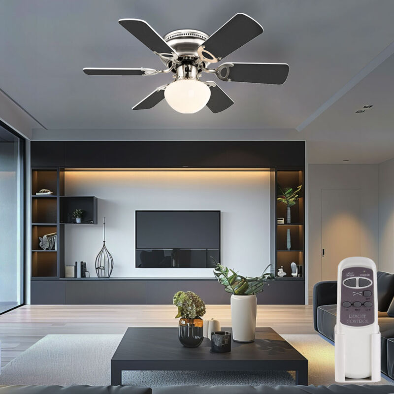 foto del prodotto globo lighting ventilatore da soffitto lampada da soffitto plafoniera soggiorno lampada ventilatore in legno, telecomando interruttore a tirante