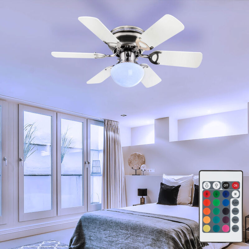 foto del prodotto globo lighting ventilatore da soffitto led con telecomando lampada soggiorno dimmerabile luce avanti ritorno camera da letto, 3 livelli, pale