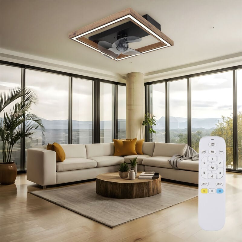 foto del prodotto globo lighting ventilatore da soffitto ventilatore da soffitto led dimmerabile con telecomando, 6 impostazioni di velocit , modalit 
