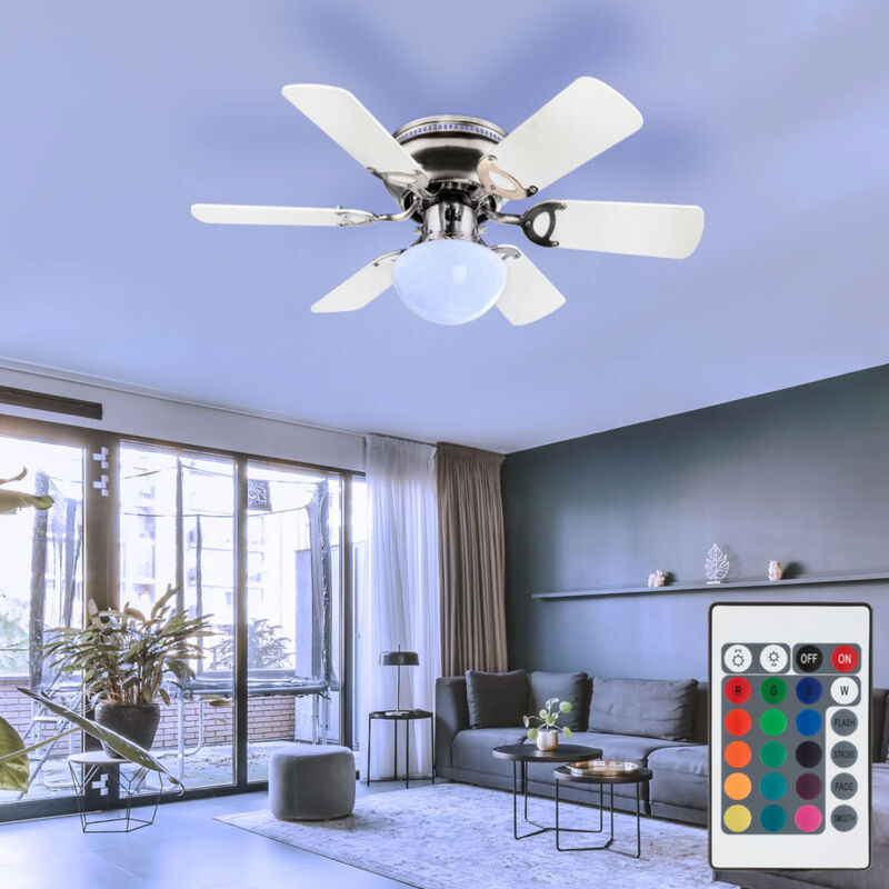 foto del prodotto globo lighting ventilatore led da soffitto dimmerabile con telecomando lampada soggiorno andata ritorno lampada camera da letto, 3 livelli, pale