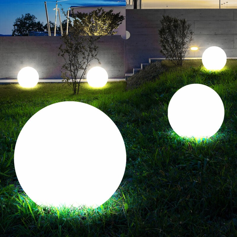 foto del prodotto globo luminoso solare da giardino globo luminoso solare a led decorazione da giardino globo solare per esterni 20 cm, durata della luce circa 6 8