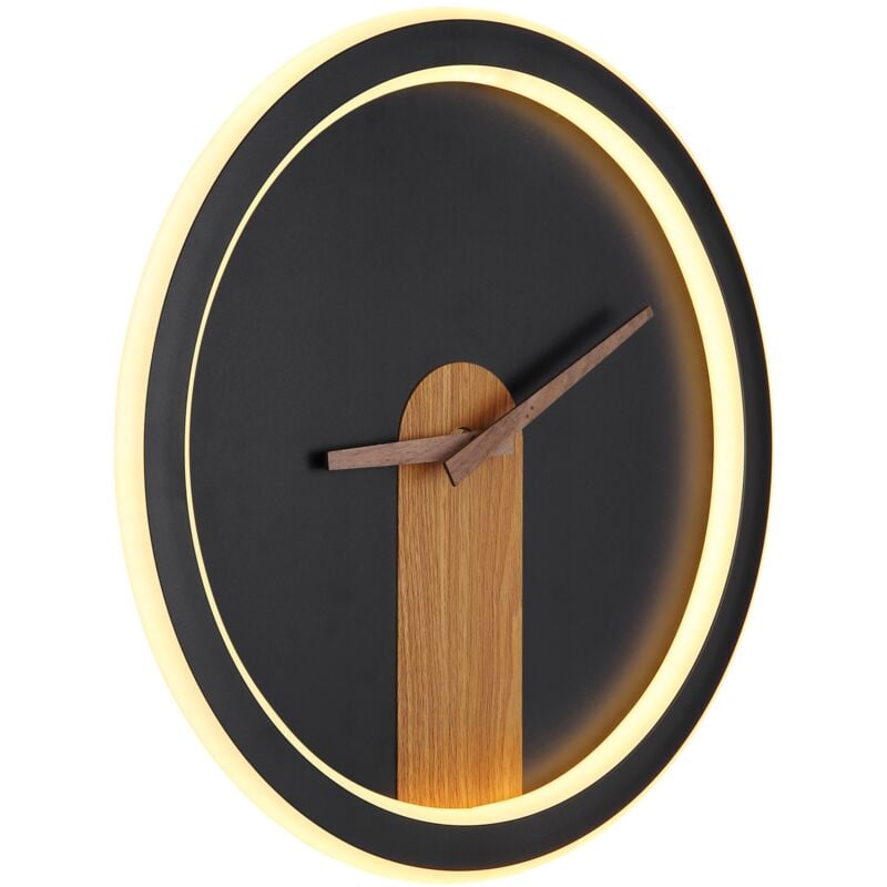 foto del prodotto globo orologio da parete tondo sussy wanduhr metallo color oro e nero led