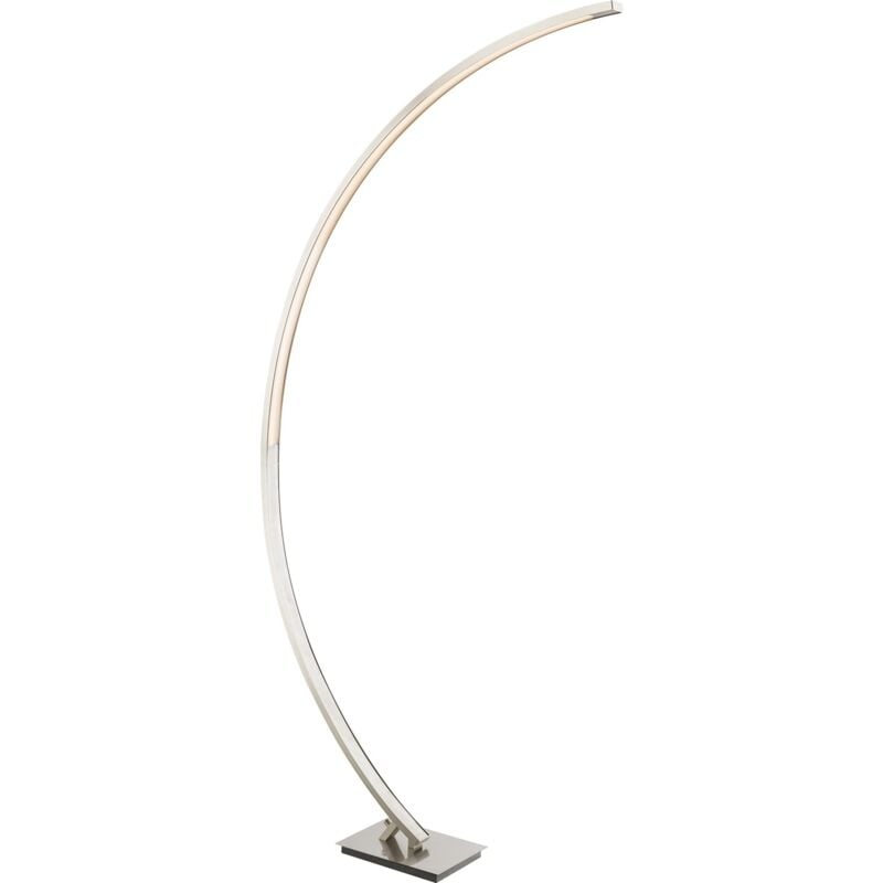 foto del prodotto globo piantana metallo nichel satinato, led