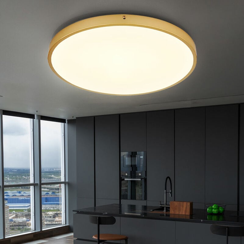 foto del prodotto globo plafoniera a led lampada da soggiorno lampada da soffitto lampada da sala da pranzo lampada da corridoio, metallo plastica color ottone,