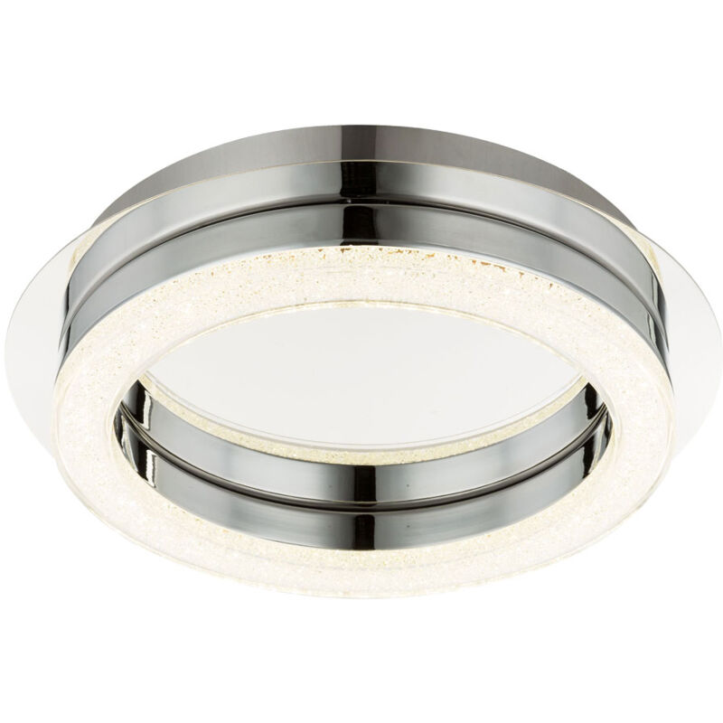foto del prodotto globo plafoniera a led plafoniera acrilica cromata decorazione in cristallo 28 cm soggiorno camera da letto