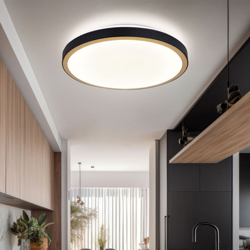 foto del prodotto globo plafoniera camera da letto lampada da soffitto cct luce camera da letto led, metallo ottone vecchio bianco opale moderno, 1x led 24w 1097lm