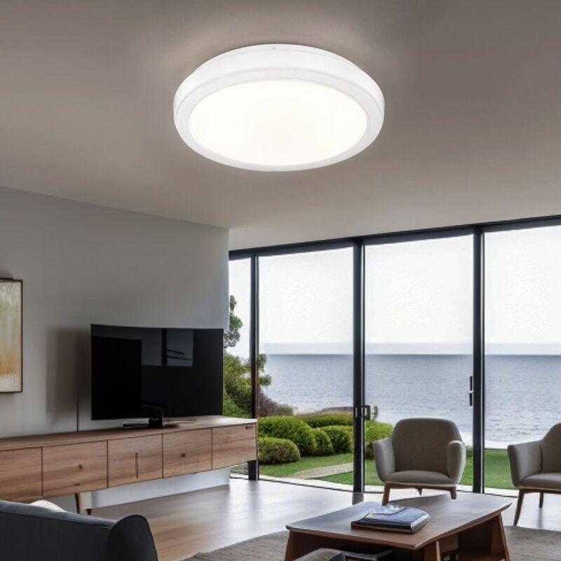 foto del prodotto globo plafoniera da cucina lampada da soggiorno lampada da sala da pranzo lampada da soffitto a led marmorizzata bianca, 12w 1150lm bianco caldo,