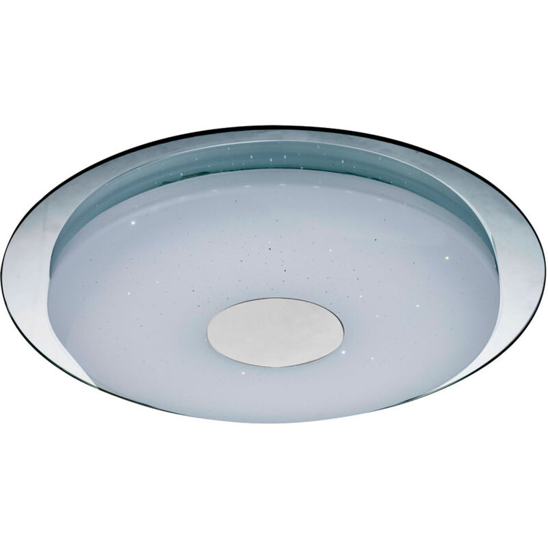 foto del prodotto globo plafoniera dimmerabile con telecomando, lampada da soffitto per soggiorno con effetto cielo stellato, opale, 1 led 24 watt 1500 lumen bianco