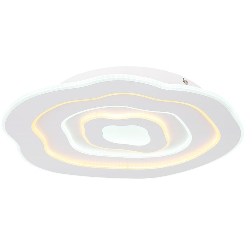foto del prodotto globo plafoniera jacks bianco opaco e acrilico opalino 48 x 43 cm