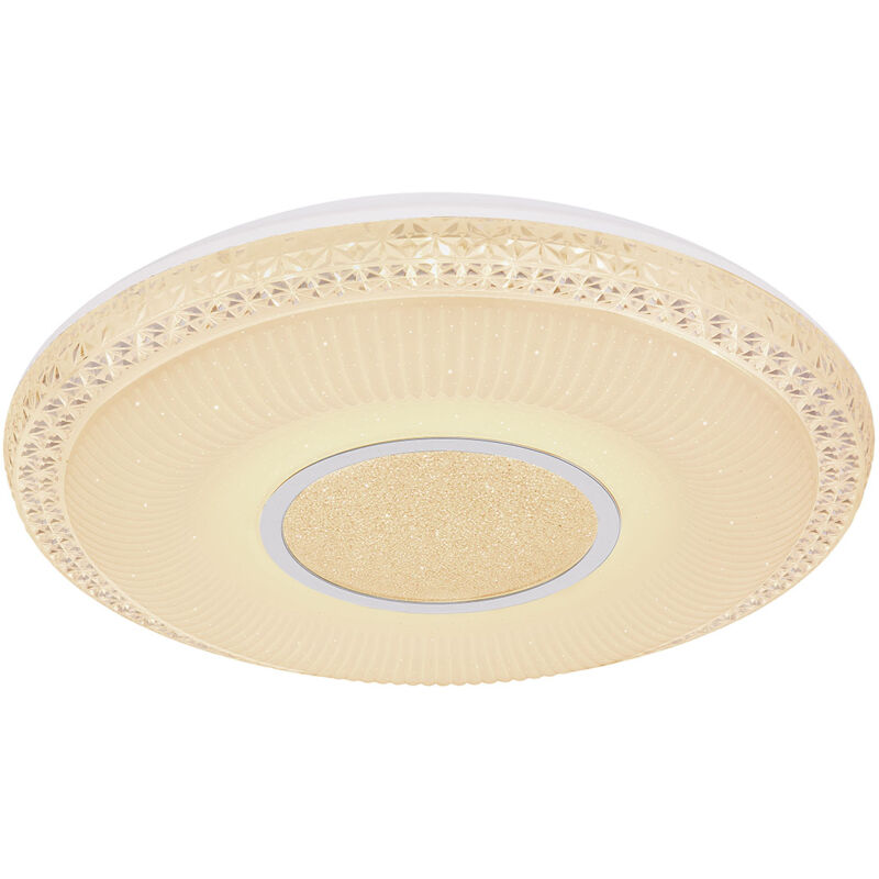 foto del prodotto globo plafoniera klemens bianco metallo 50cm led 