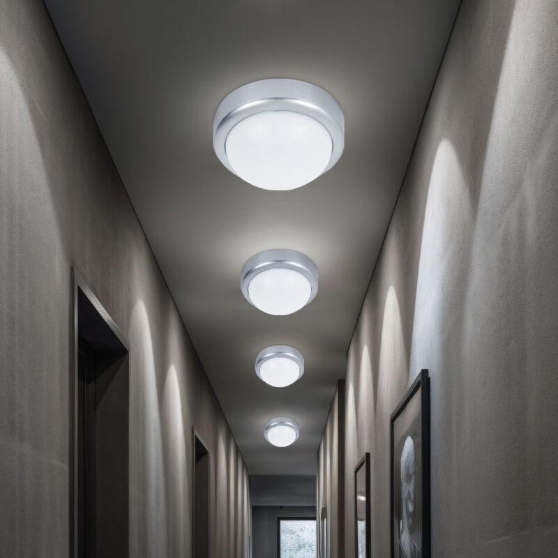 foto del prodotto globo plafoniera lampada da corridoio lampada da cucina lampada da soffitto a led bianco argento, 3,12w 380lm 4000k, pxh 12x6 cm, set da 4