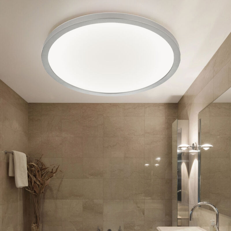 foto del prodotto globo plafoniera lampada da soffitto lampada da bagno lampada da soggiorno lampada da sala da pranzo, plastica bianco nichel opaco,