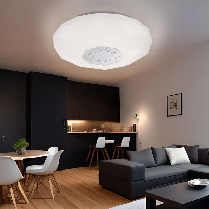 foto del prodotto globo plafoniera lampada da soffitto lampada soggiorno lampada sala da pranzo lampada camera da letto, decoro bianco specchiato, 1x led 21w 1830lm