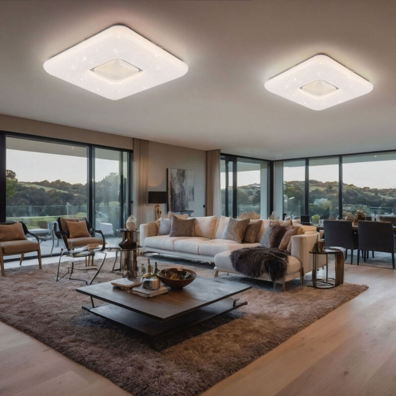foto del prodotto globo plafoniera led cielo stellato lampada da soffitto lampada da soggiorno lampada da sala da pranzo, cristalli trasparenti, metallo cromato, 24