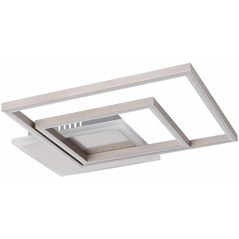 foto del prodotto globo plafoniera led design quadrato leggero in metallo moderno, 30w 1820lm bianco caldo, lxpxh 37x37x5,5 cm