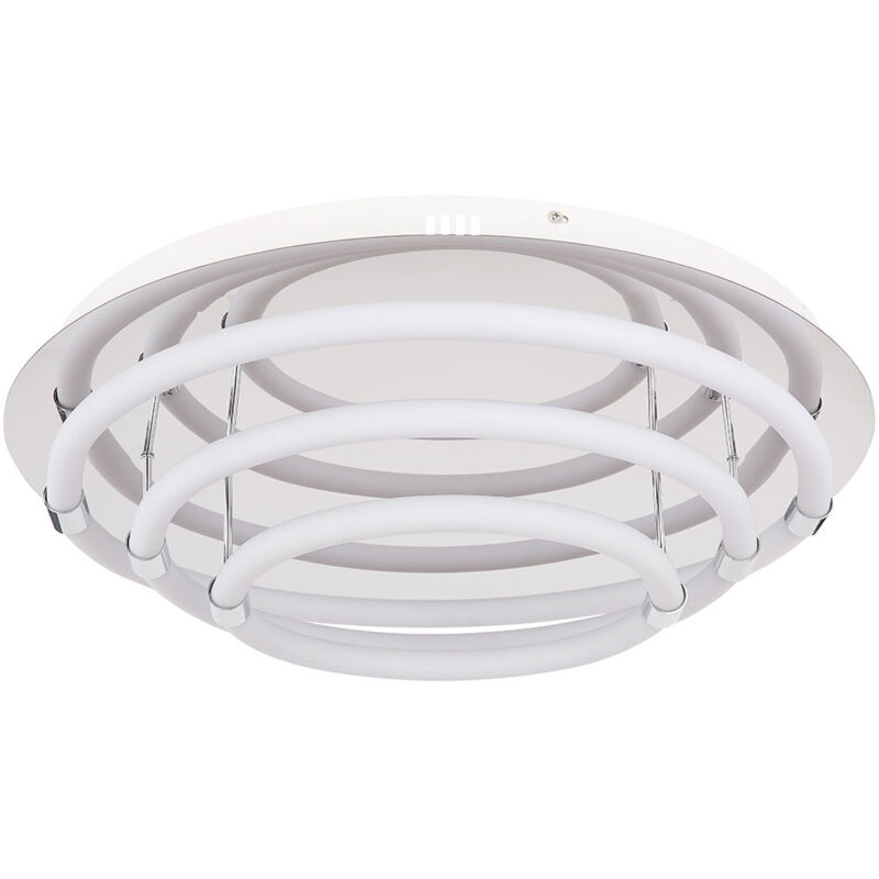 foto del prodotto globo plafoniera led lampada soggiorno lampada sala da pranzo plafoniera camera da letto lampada design leggero, metallo plastica bianco cromo, 54w