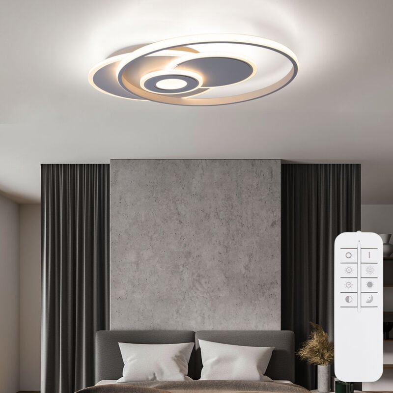 foto del prodotto globo plafoniera led lampada soggiorno lampada sala da pranzo, telecomando dimmerabile, luce notturna memory, 50w 3600lm bianco caldo bianco freddo