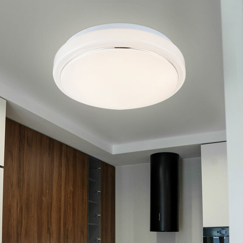 foto del prodotto globo plafoniera led soggiorno plafoniera plafoniera moderna, alluminio bianco, 1x led 8w 550lm bianco caldo, dxh 26x8 cm