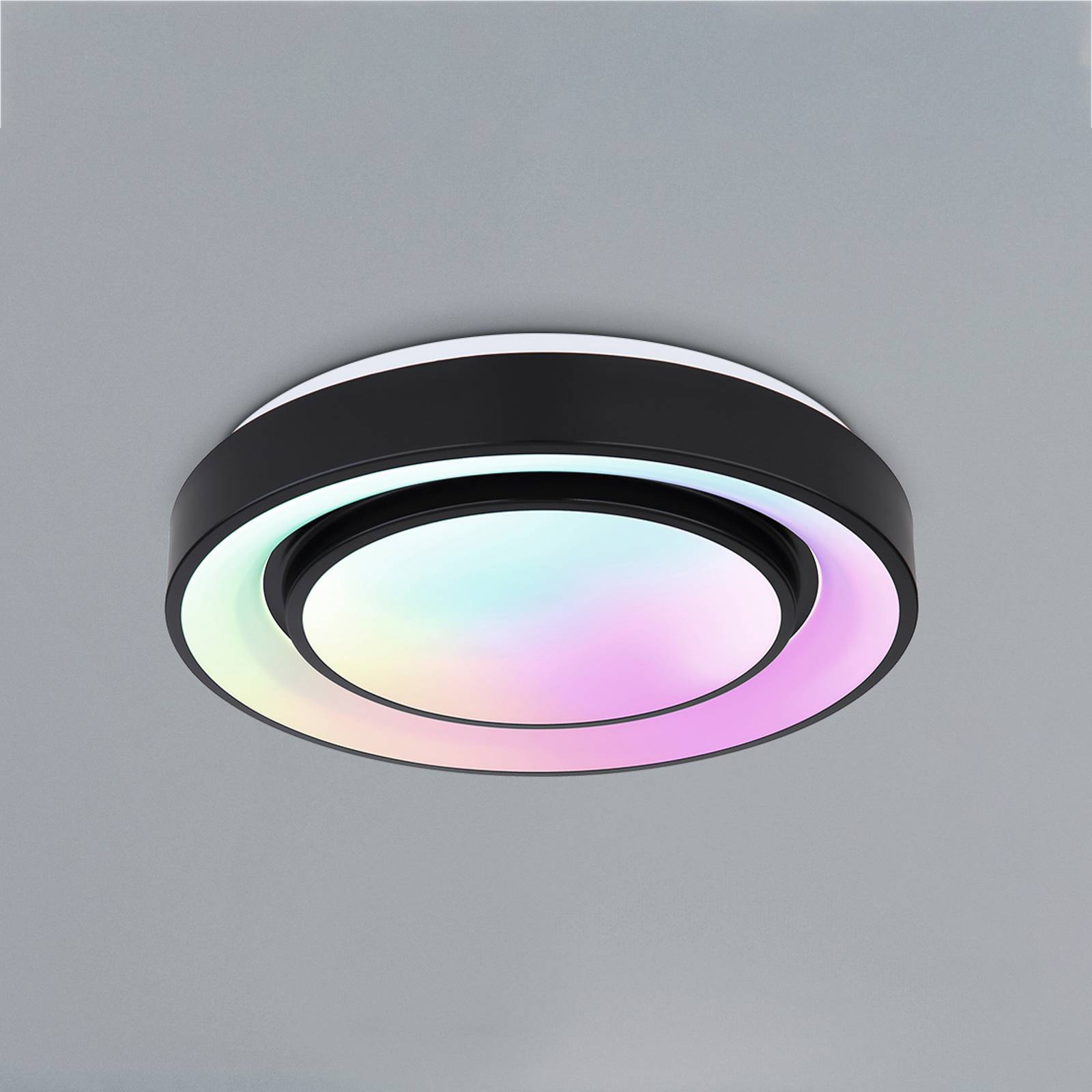 foto del prodotto globo plafoniera led sully rgbw telecomando nero