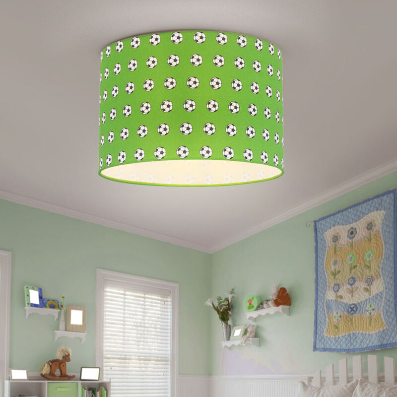 foto del prodotto globo plafoniera luce per bambini lampada per cameretta lampada da soffitto ombrello luce sala giochi, metallo bianco verde, 1x attacco e27, dxh