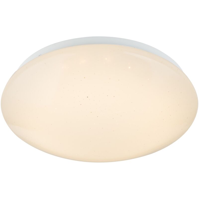 foto del prodotto globo plafoniera metallo bianco, rgbw led