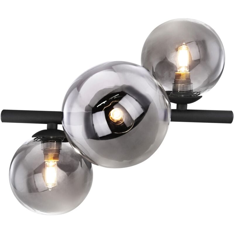 immagine 0 del prodotto globo plafoniera metallo nero opaco 3 x led g9