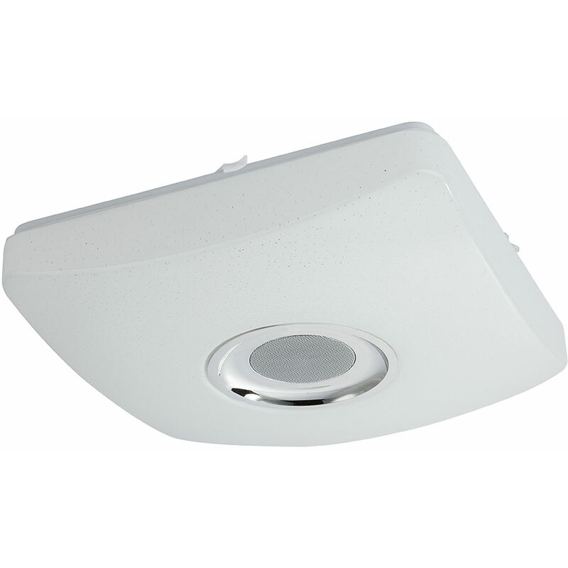 foto del prodotto globo plafoniera opale lampada da camera luce notturna dimmerabile, led rgb telecomando app musica, 1x led 18w 1120lm 3000 6000k, lxpxh 37x37x8,5 cm