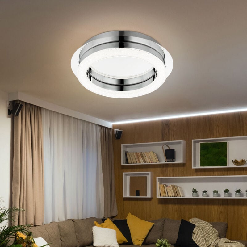 foto del prodotto globo plafoniera plafoniera lampada soggiorno lampada corridoio lampada camera da letto, cristalli cromati, led 12w 1000lm bianco neutro, dxh