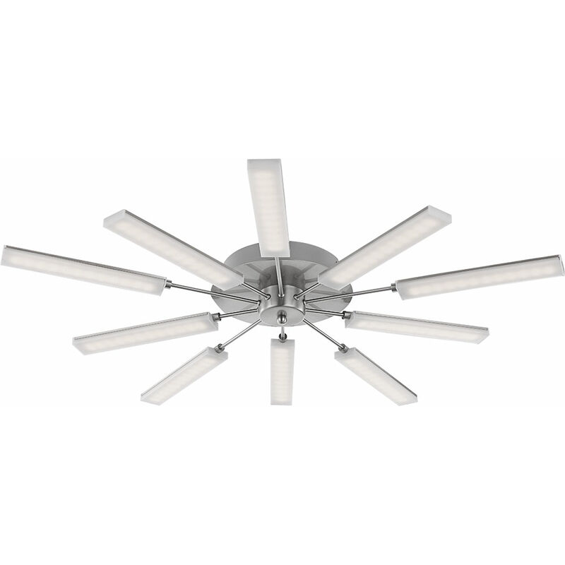 foto del prodotto globo plafoniera plafoniera soggiorno lampada sala da pranzo luce di design, 10 lampadine, nichel satinato, led 2,8w 168lm bianco caldo, dxh 80x9cm