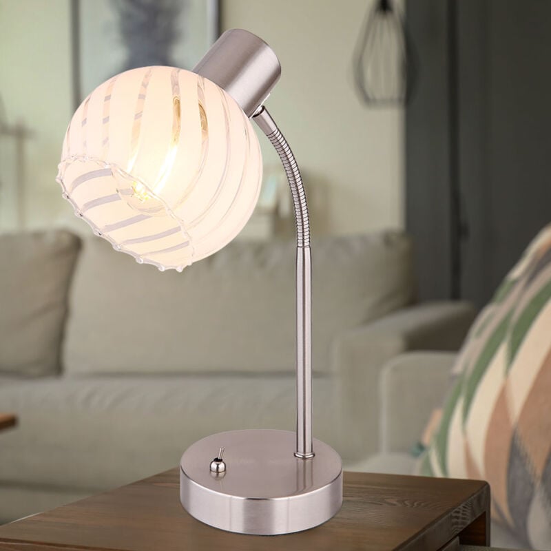 foto del prodotto globo scrittoio lampada da tavolo flexo faretto illuminazione ufficio camera da letto camera vetro