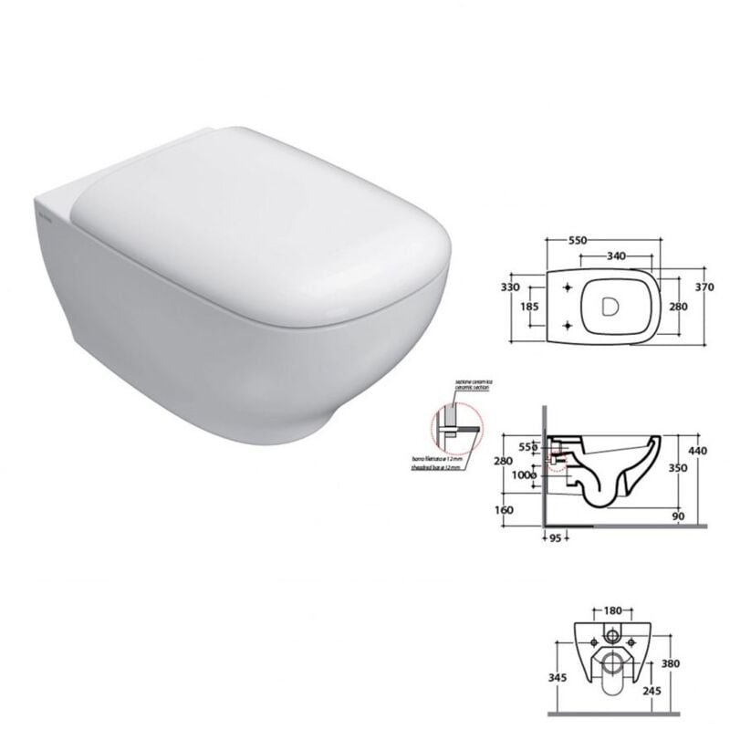 foto del prodotto globo vaso serie genesis sospeso cm 55 bianco ges02bi