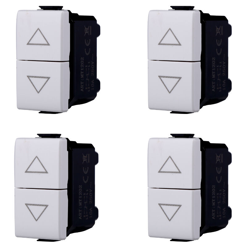 foto del prodotto gloca set 4 pulsanti doppi saliscendi 1p 1p 10a 250v compatibili con serie matix