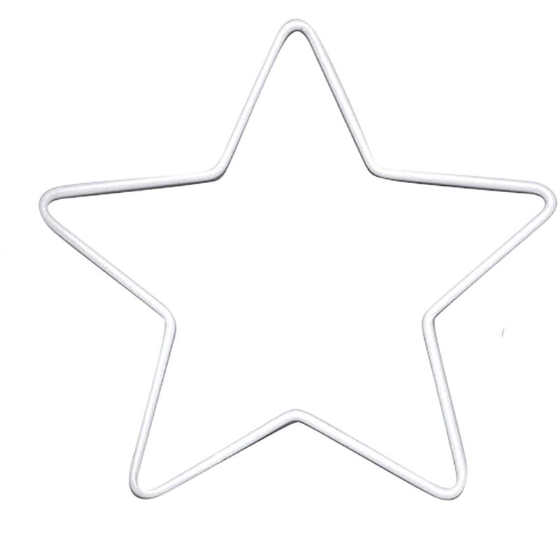 foto del prodotto glorex stella in metallo, 15 cm, bianco