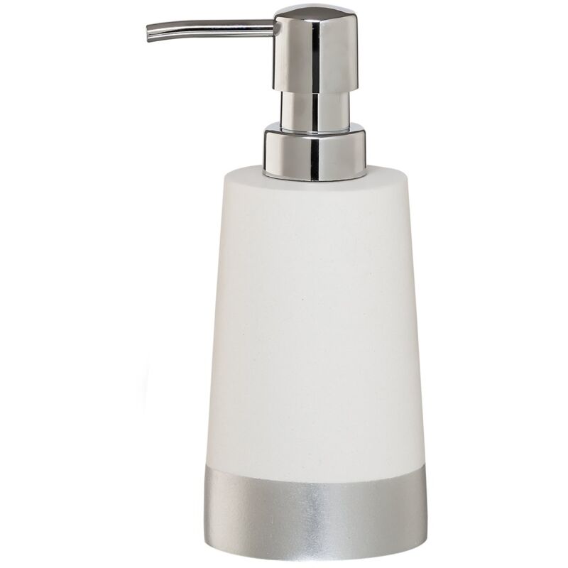 foto del prodotto glossy dispenser per sapone liquido, poliresina, argento, 8.9 x 17.9 x 7.3 cm sealskin