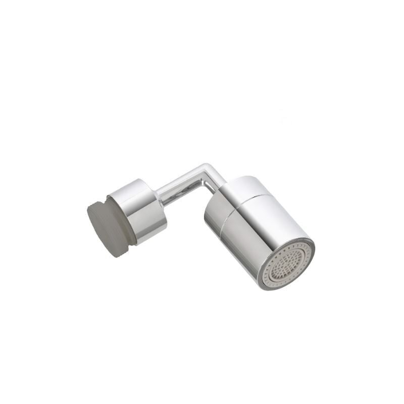 foto del prodotto gloupie aeratore rompigetto universale girevole per rubinetto cucina e bagno in abs cromo, doppia funzione, rotazione a 720 