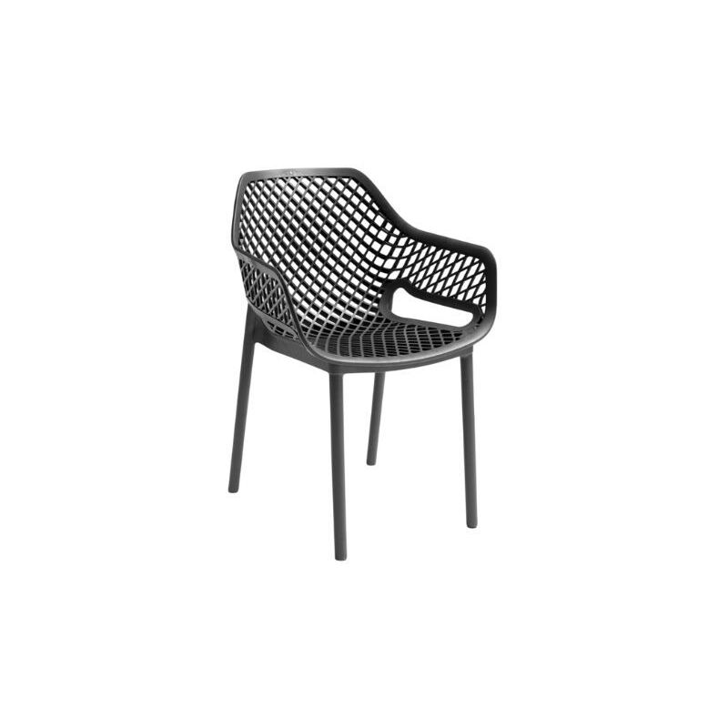foto del prodotto gloupie poltrone aria in polipropilene nero, impilabile,58x60x82 cm, 3,8 kg, schienale ergonomico, made in italy