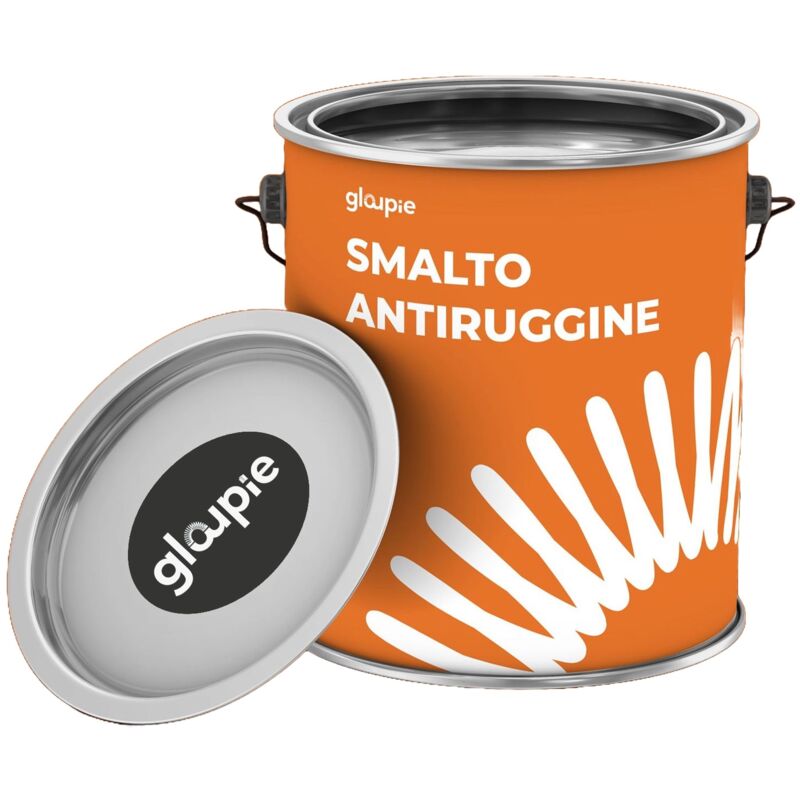 foto del prodotto gloupie smalto antiruggine sintetico per finiture e rivestimenti interni ed esterni, grigio fucile, 0,75 lt, made in italy