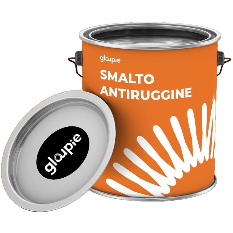 foto del prodotto gloupie smalto antiruggine sintetico per finiture e rivestimenti interni ed esterni, nero, 0,75 lt, made in italy