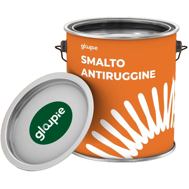 foto del prodotto gloupie smalto antiruggine sintetico per finiture e rivestimenti interni ed esterni, verde vittoria, 0,75 lt, made in italy