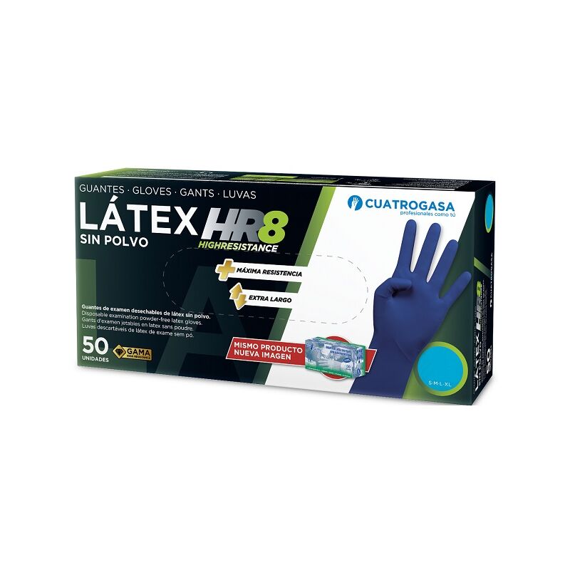 foto del prodotto glove latex high protection m hr 8 four beholi gauze 