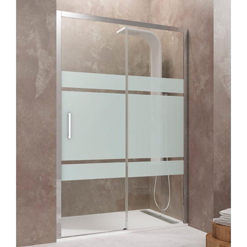 foto del prodotto gme box doccia aktual fisso scorrevole, finiture frost estensione 97 103 cm