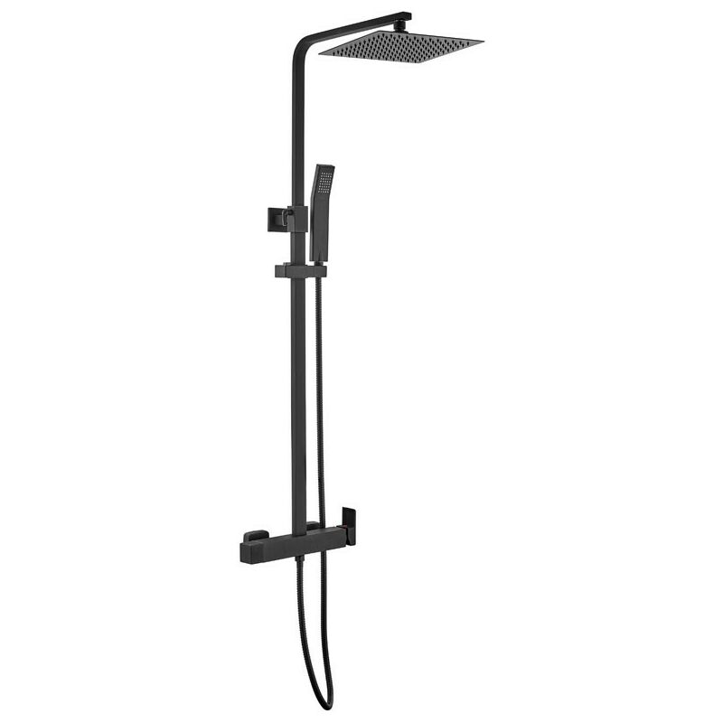 foto del prodotto gme colonne doccia telescopica inverter c nero monocomando deviatore di flusso incorporato nel miscelatore