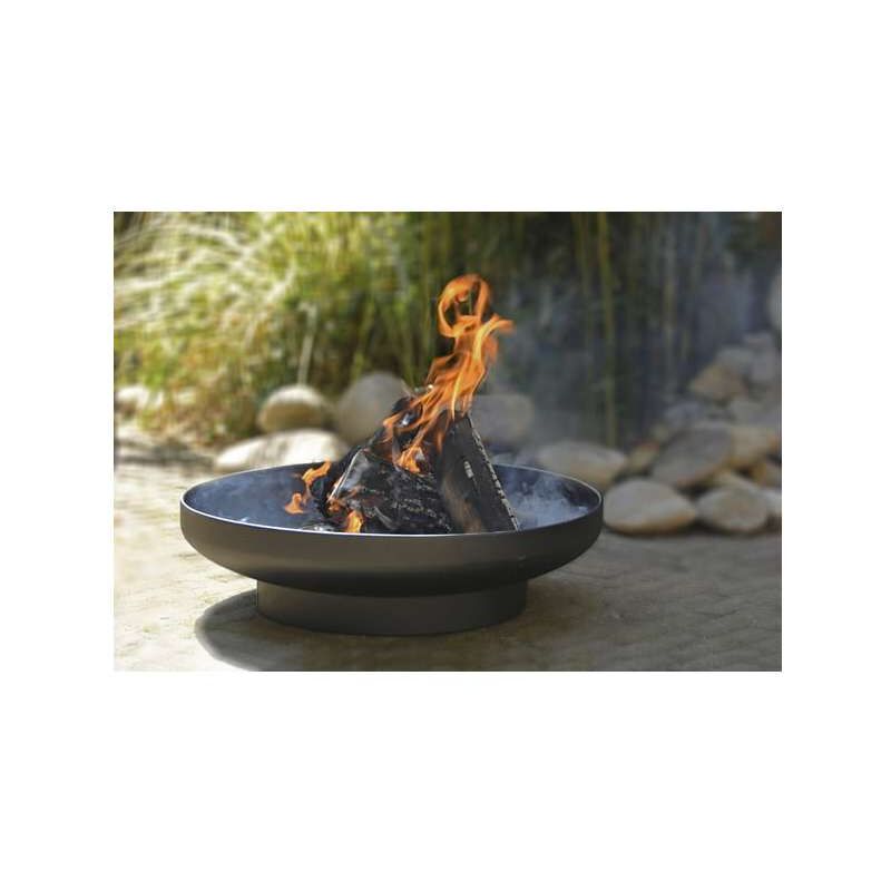 foto del prodotto gmr braciere a legna per giardino atena in acciaio verniciato nero 58x15cm