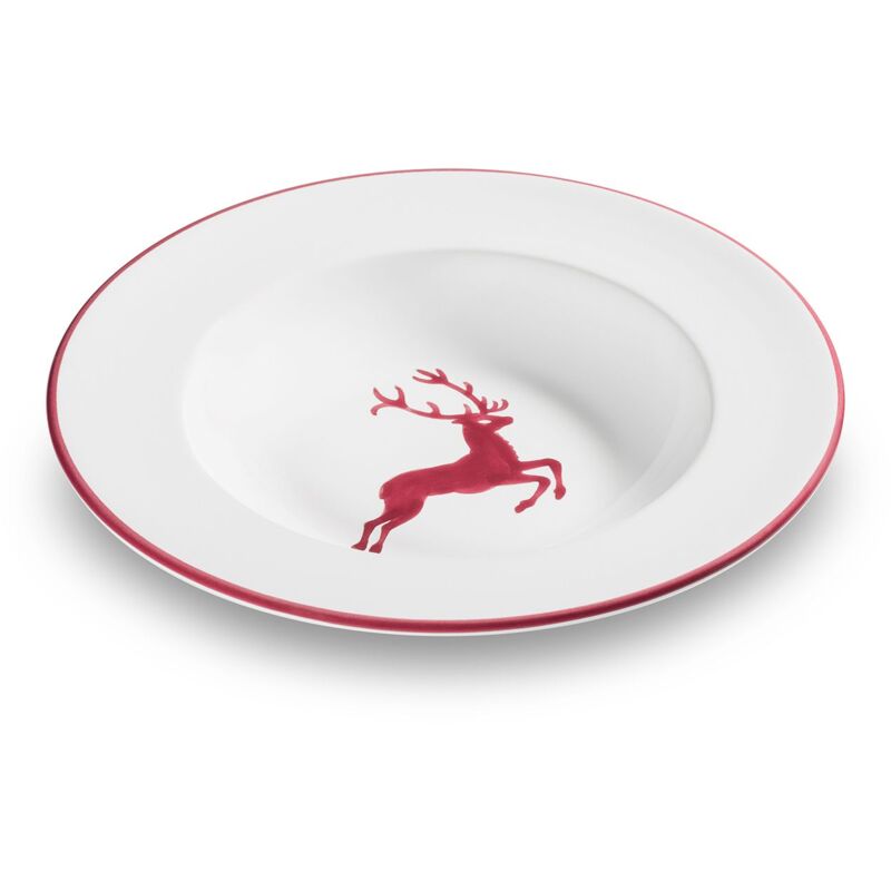foto del prodotto gmundner ceramica bordeauxr. cervo, piatto fondo gourmet 24 cm 