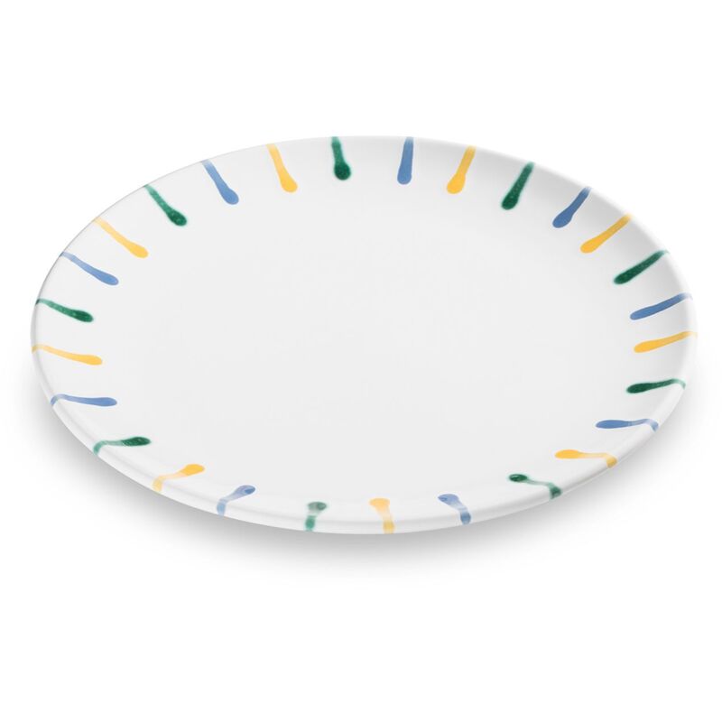 foto del prodotto gmundner ceramica colorata fiammata, piatto da portata coppa 25 cm 