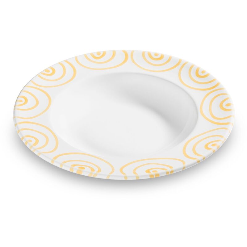 foto del prodotto gmundner ceramics giallo fiammato, piatto fondo gourmet 24 cm 