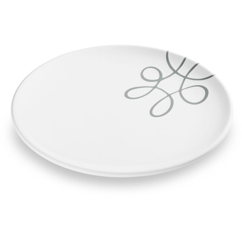 foto del prodotto gmundner ceramics pur flamed grey, piatto da portata coppa 25 cm 