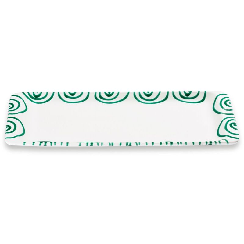 foto del prodotto gmundner ceramics verde fiammato, piatto da stollen 42 x 16 cm