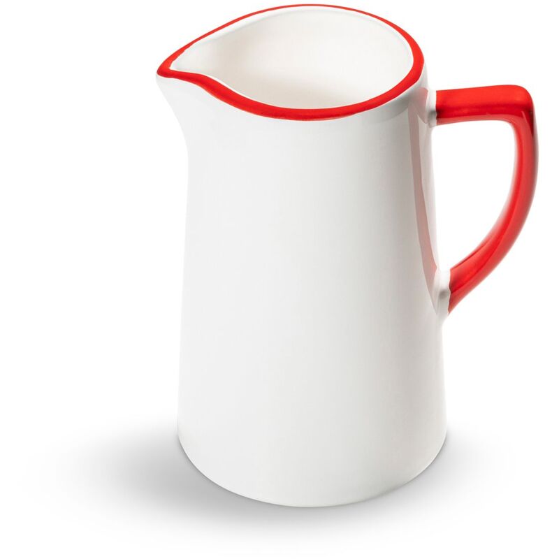 foto del prodotto gmundner keramik bottega d acqua con bordo rosso rubino 0,7l 