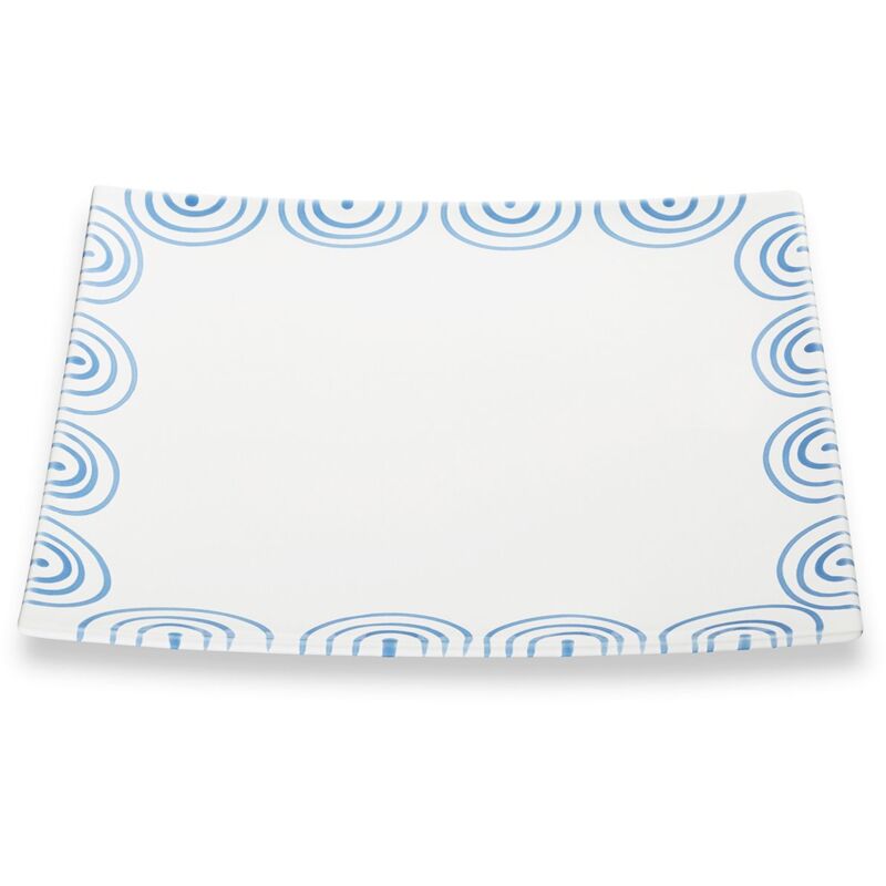 foto del prodotto gmundner keramik ceramica gmundner blu fiammato, piatto da portata trend 31x31cm 